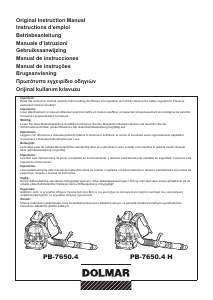 Manual de uso Dolmar PB-7650.4 Soplador de hojas