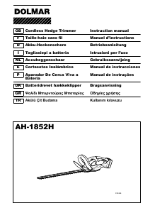 Manual de uso Dolmar AH-1852H Tijeras cortasetos