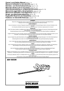 Manual de uso Dolmar AH-1853H Tijeras cortasetos