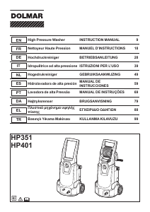 Kullanım kılavuzu Dolmar HP351 Yüksek basınçlı yıkama makinesi
