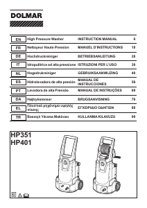 Kullanım kılavuzu Dolmar HP401 Yüksek basınçlı yıkama makinesi