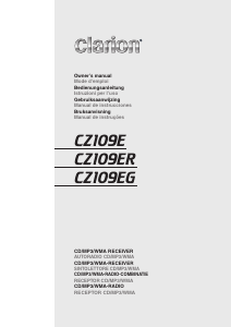 Mode d’emploi Clarion CZ109EG Autoradio