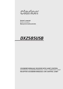 Mode d’emploi Clarion DXZ585USB Autoradio