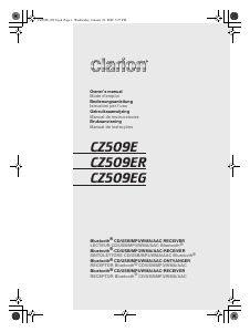 Mode d’emploi Clarion CZ509ER Autoradio