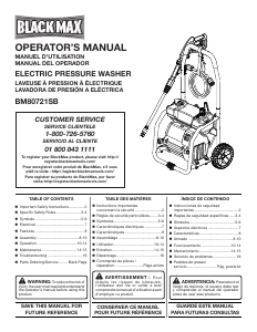 Manual de uso Black Max BM80721SBC Limpiadora de alta presión