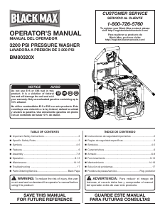 Manual de uso Black Max BM80320X Limpiadora de alta presión