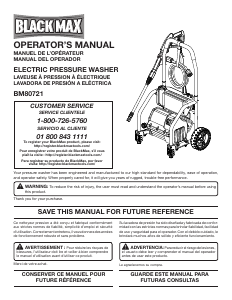 Handleiding Black Max BM80721A Hogedrukreiniger