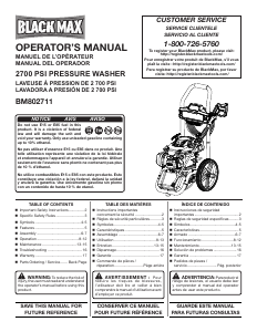 Manual de uso Black Max BM802711 Limpiadora de alta presión