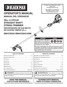 Handleiding Black Max BM4CSSAC Grastrimmer