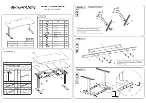 Manual Respawn RSP-1063-BLK Desk