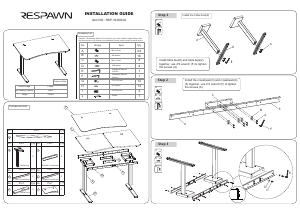Manual Respawn RSP-1048-BLK Desk