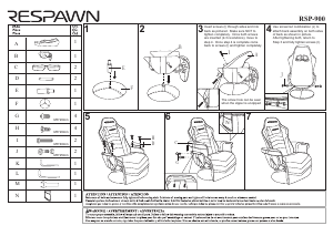 Manual Respawn RSP-900-WHT Office Chair