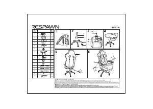 Manual de uso Respawn RSP-110-RED Silla de trabajo