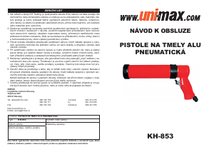 Manuál Uni-Max KH-853 Těsnící pistole