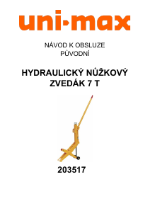 Manuál Uni-Max 203517 Zvedák