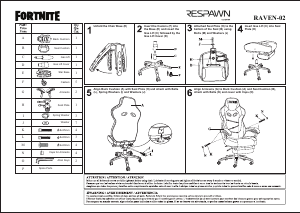 Manual de uso Respawn RAVEN-02 Raven-Xi Silla de trabajo