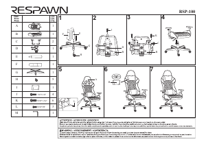 Handleiding Respawn RSP-100-WHT Bureaustoel