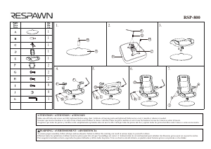 Handleiding Respawn RSP-800-BLK Bureaustoel