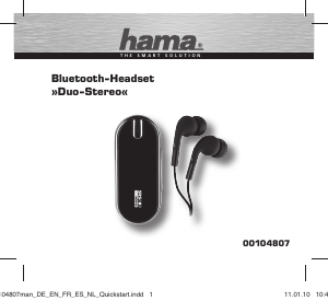 Mode d’emploi Hama 00104807 Duo-Stereo Headset