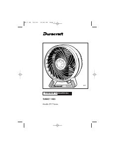 Manual Duracraft DT-70 Fan