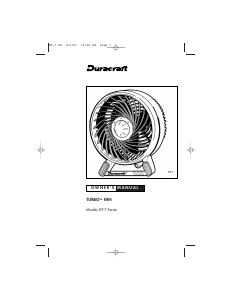 Mode d’emploi Duracraft DT-72 Ventilateur