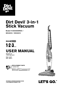 Manual Dirt Devil SD22015PC 3in1 Vacuum Cleaner