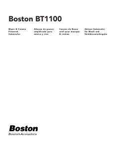 Manual Boston Acoustics BT1100 Subwoofer