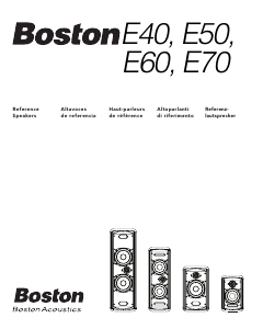 Handleiding Boston Acoustics E40 Luidspreker