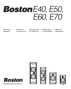 Mode d’emploi Boston Acoustics E50 Haut-parleur