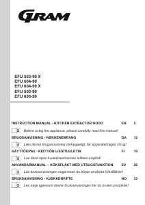 Käyttöohje Gram EFU 503-90 Liesituuletin