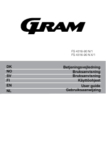 Käyttöohje Gram FS 4316-90 N X/1 Pakastin