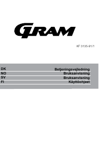 Bruksanvisning Gram KF 3135-91/1 Kjøleskap