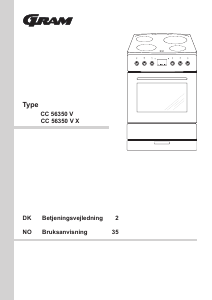 Brugsanvisning Gram CC 56350 V X Komfur