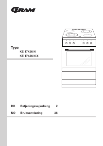 Bruksanvisning Gram KE 17426 N X Komfyr