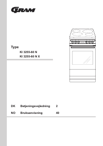 Brugsanvisning Gram KI 3255-60 N Komfur