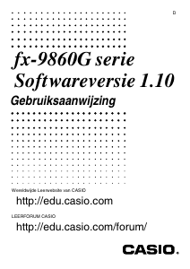 Handleiding Casio FX-9860G