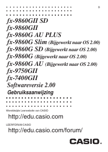 Handleiding Casio FX-9860GII V2.0