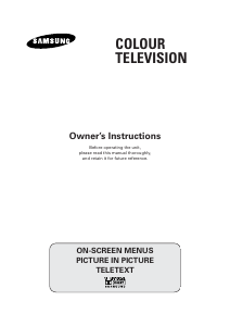 Manual Samsung WS-32A10HW Television