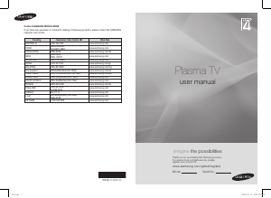 Handleiding Samsung PS50A450P1 Plasma televisie