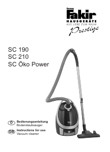 Manual Fakir SC 190 Vacuum Cleaner