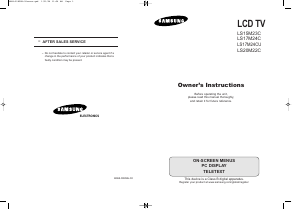 Manual Samsung LS17M24CU LCD Television