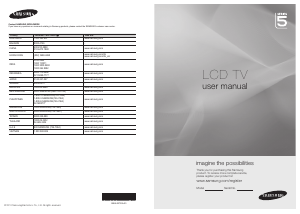 Manual Samsung LA40C550J1R LCD Television