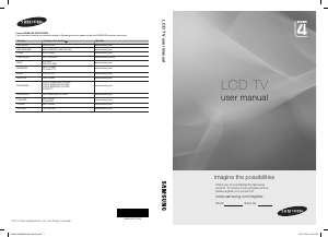 Manual Samsung LA22D400E1R LCD Television