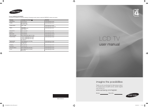 Manual Samsung LA32B450C4 LCD Television