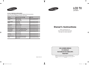 Manual Samsung LA70F91B LCD Television