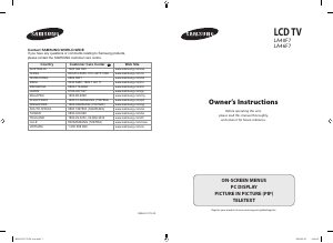 Manual Samsung LA40F71B LCD Television