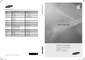 Manual Samsung LA37C650L1M LCD Television