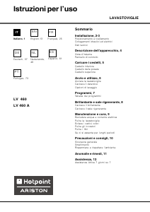 Manual Hotpoint-Ariston LV 460 IX Máquina de lavar louça