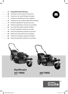 Mode d’emploi Güde 460 Trike Big Wheeler Tondeuse à gazon