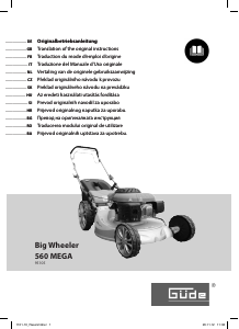 Manuale Güde 560 Mega Big Wheeler Rasaerba